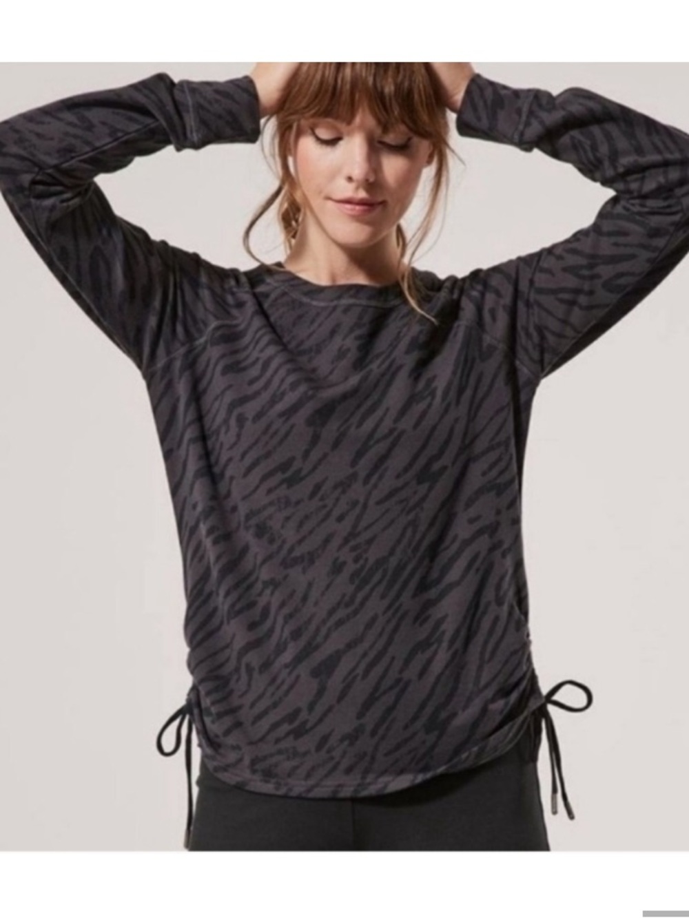 Pact Organic Cotton Zebra Print Sweatshirt EUC